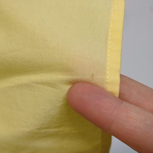 $2-Vintage Peasant Blouse – Buttercream Yellow Puff Sleeve Boho Prairie Top - Picture 12 of 13